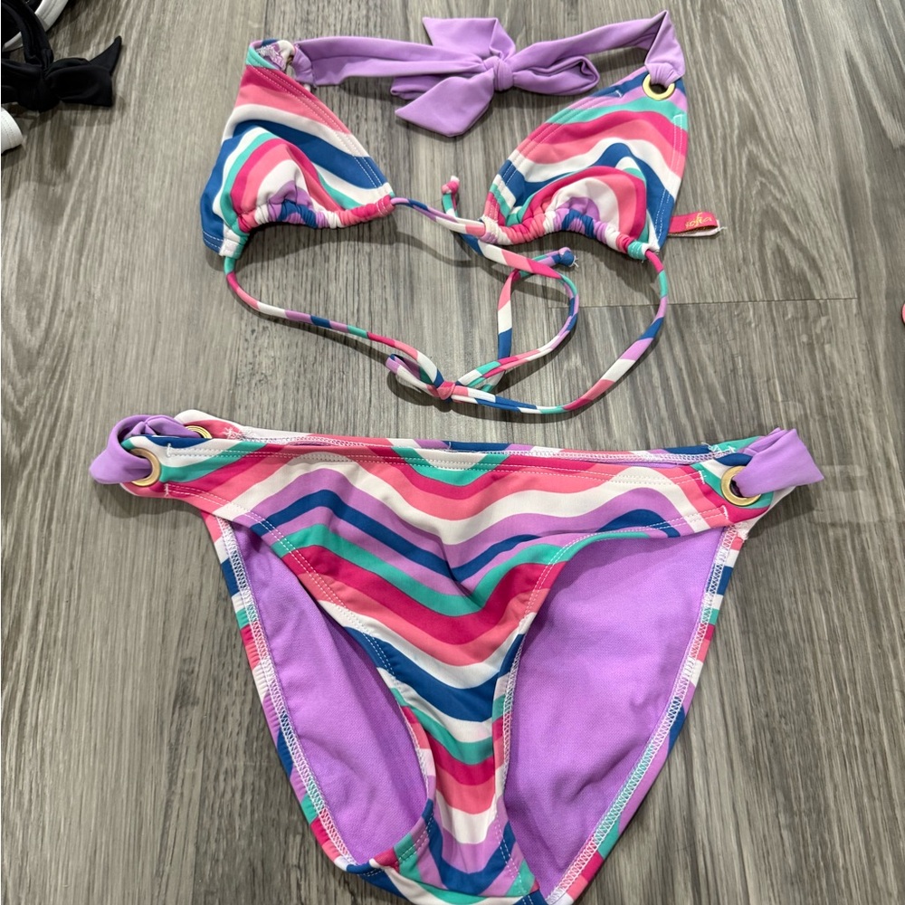 Sofia Colorful Striped Bikini Set